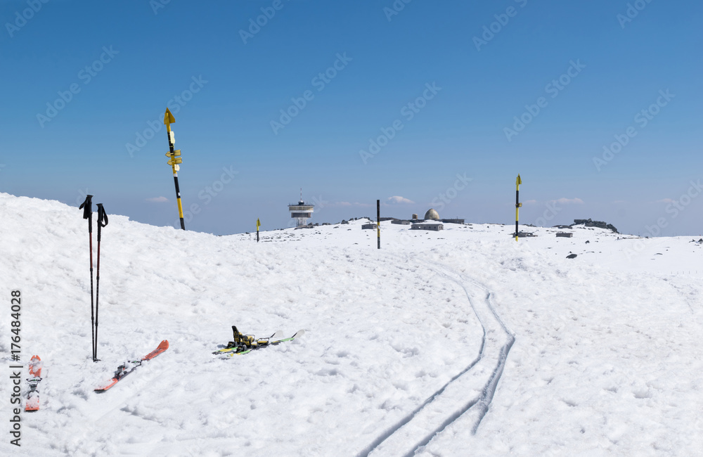 Ski in winter season