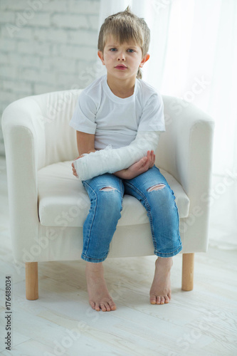 Child with an injury 