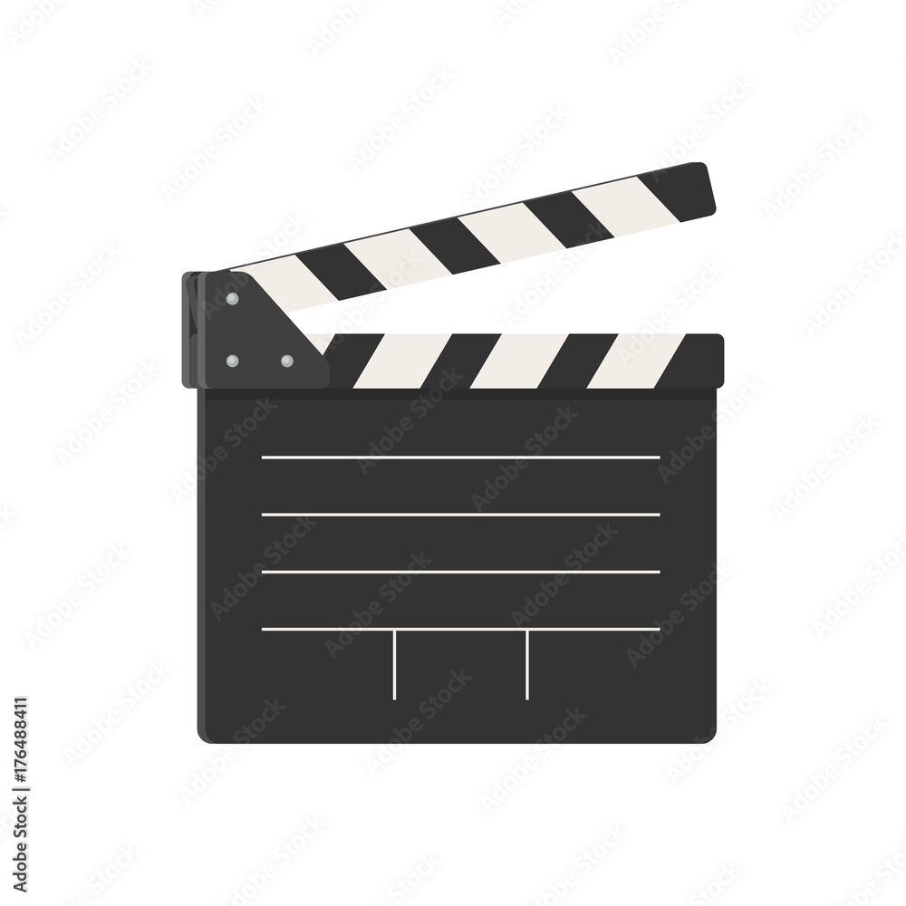 Fototapeta premium Movie clapperboard on white