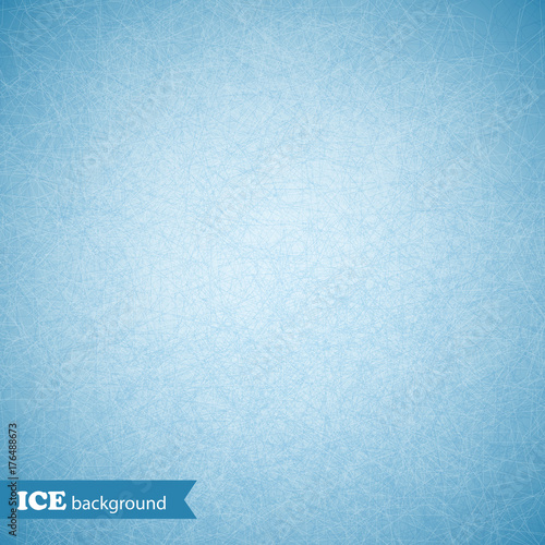 Ice scratched background, texture, pattern. Vector illustration