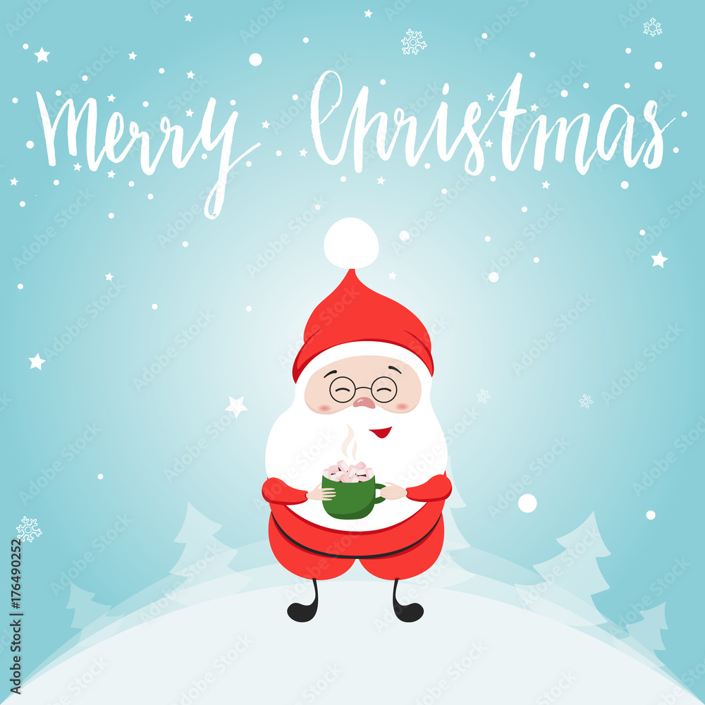 Little Happy Santa Claus Cartoon Character. Little Happy Santa Claus Cartoon Character.