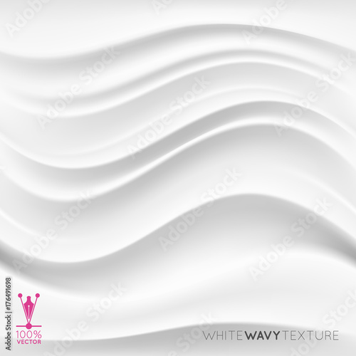 Obraz na płótnie White creamy texture. Wavy background. w salonie