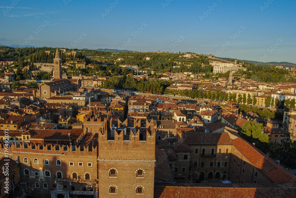 Verona city center from above