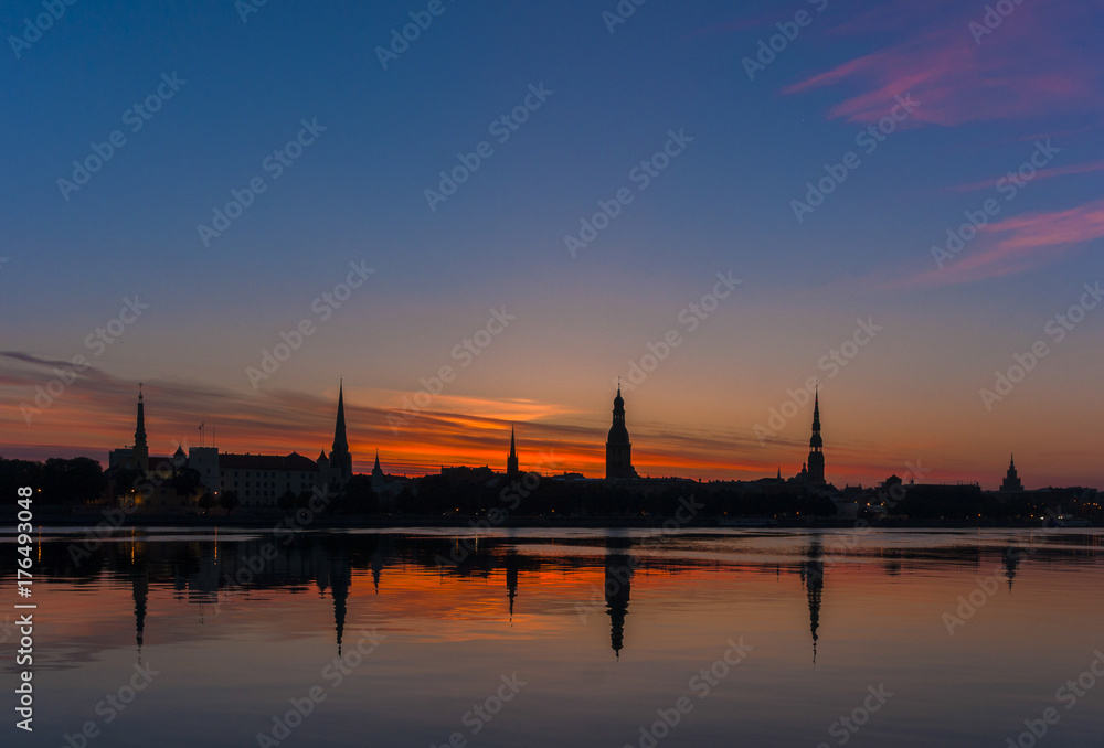 Riga at sunset