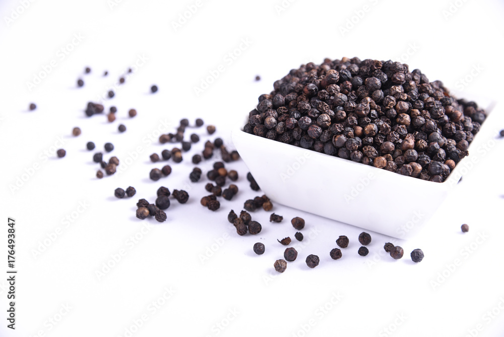Black pepper isolated on white background Black pepper isolated on white background