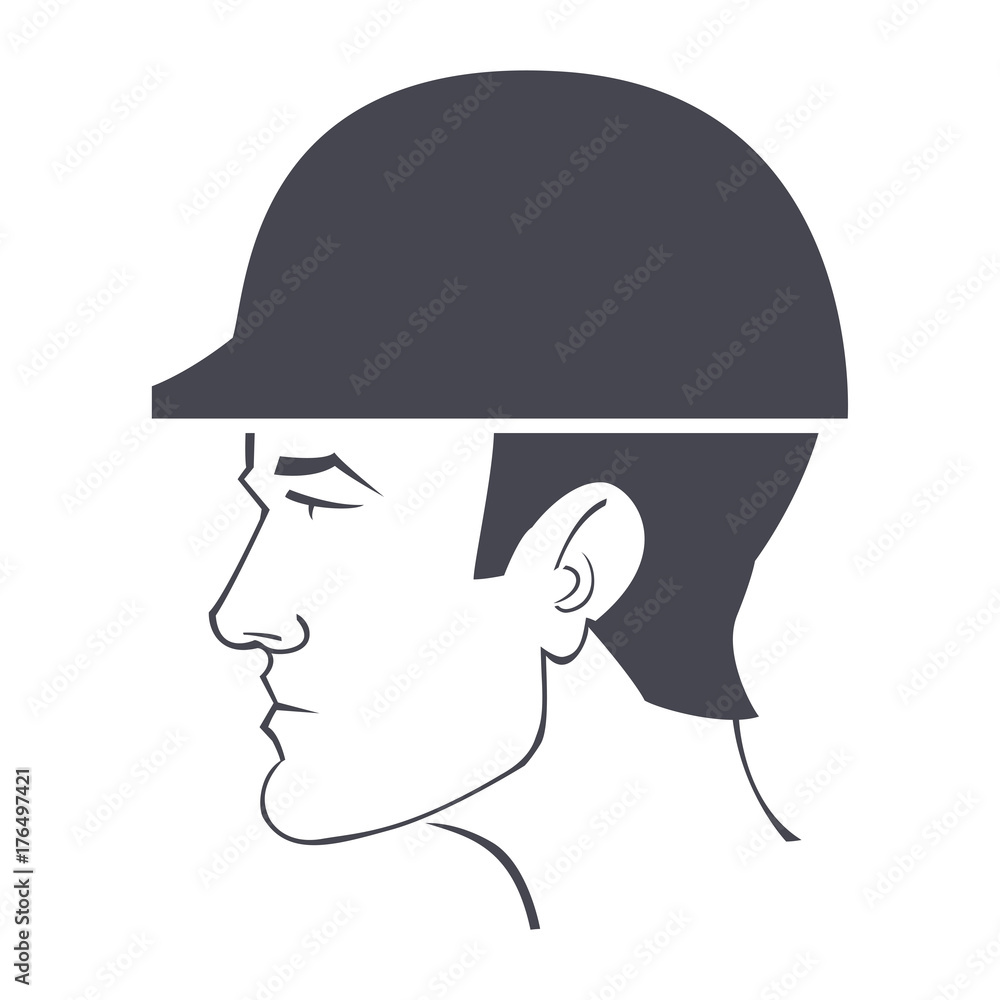 vector icon man in helmet vector icon man in helmet