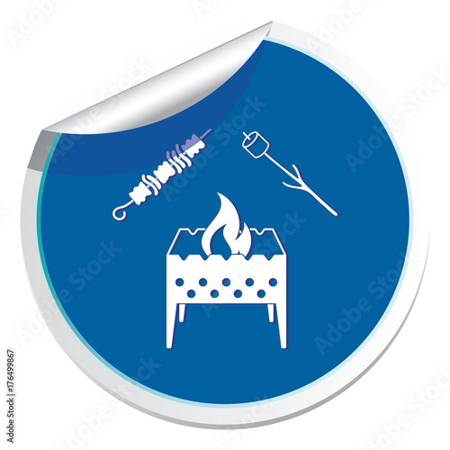 Brazier, zephyr and kebab icon