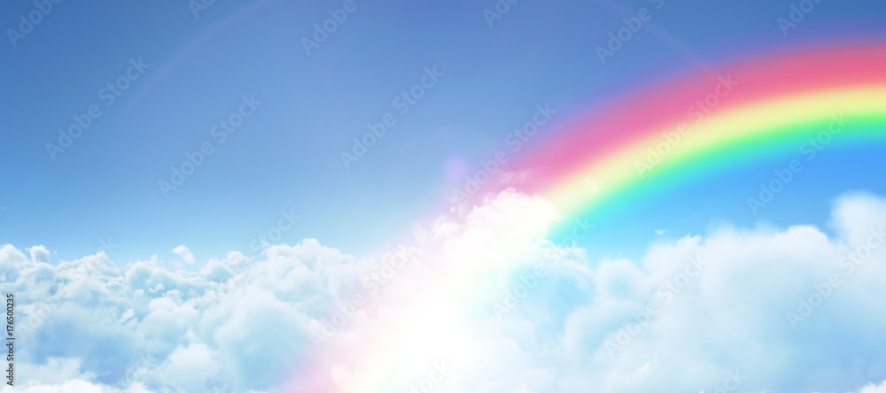 Composite image of graphic image of rainbow Composite image of graphic image of rainbow