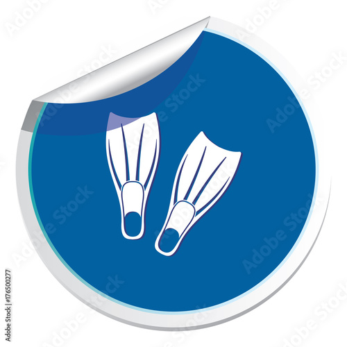 Diving flippers icon