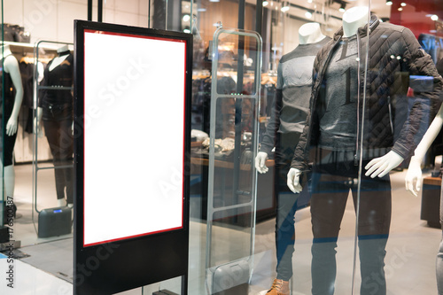 mock up label frame for shopping,stand for booklet or poster billboard with blank white sheet,sale and discount promotion label template mock up,christmas shopping season,copy space for text