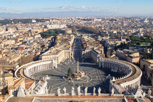 Panorama view of Piazza San Pietro in Vatican City
