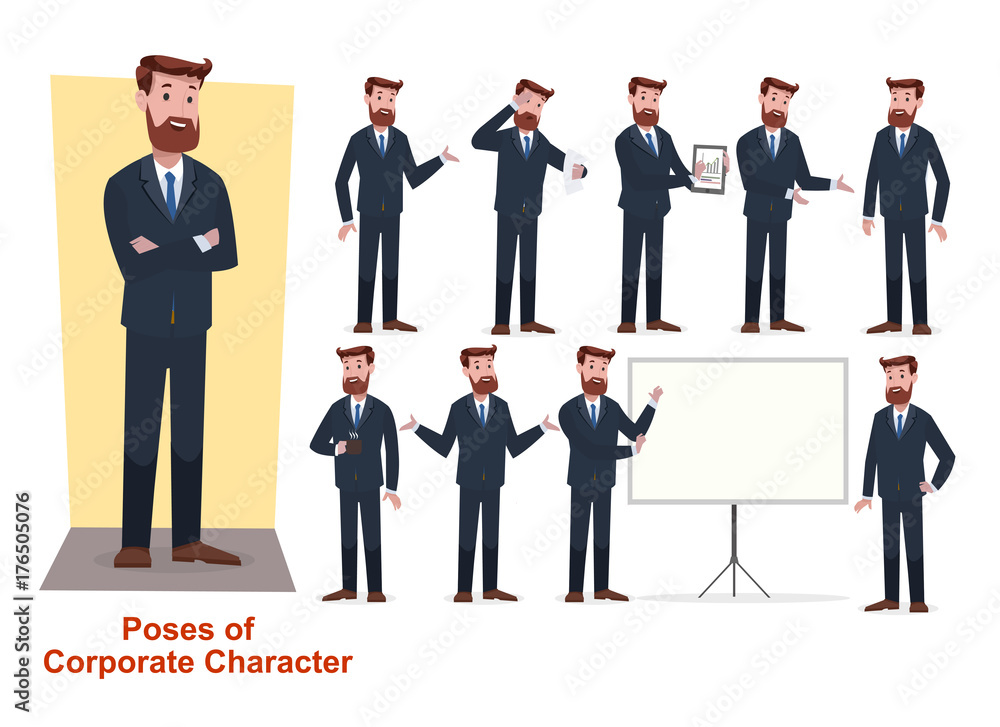 Corporate Character_in suite_with beard Corporate Character_in suite_with beard