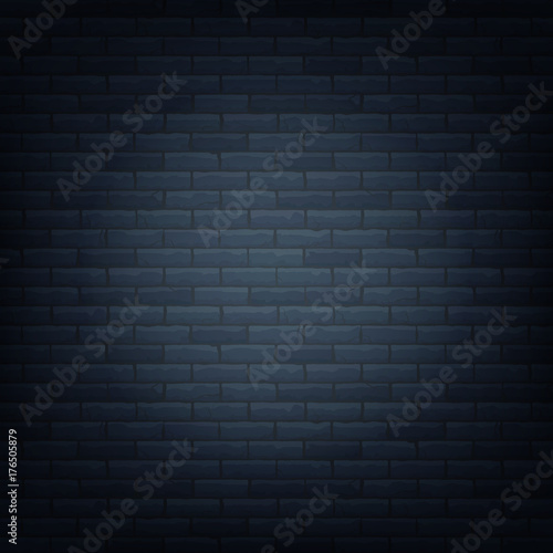 Brick wall with light source background isolated pattern. Vector illustration