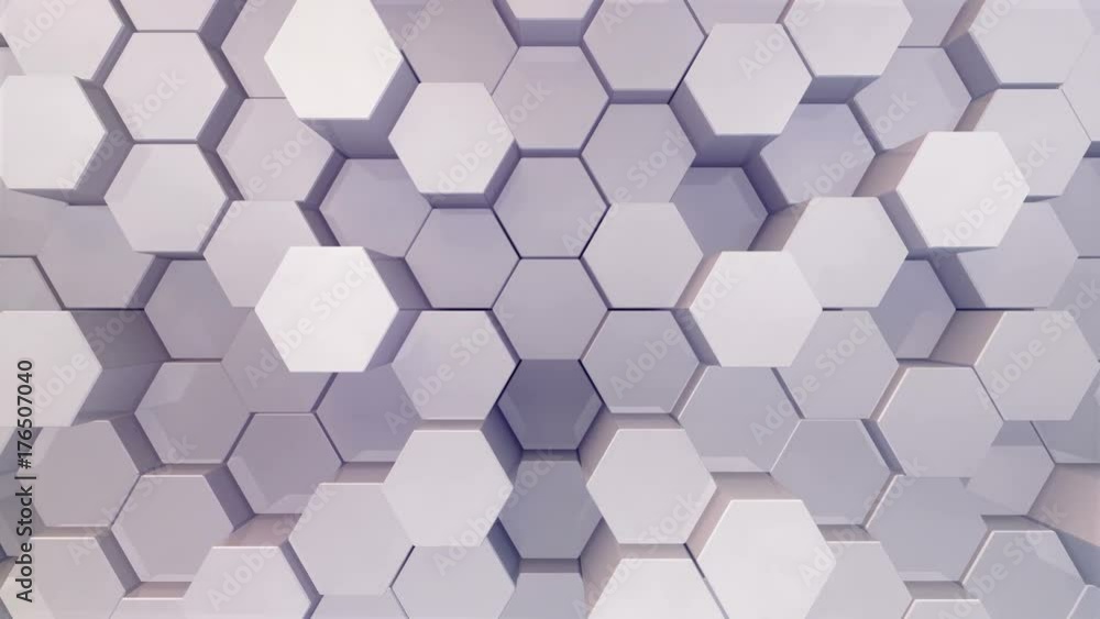 Geometric Hexagon Block Wall moving background. Geometric Hexagon Block Wall moving background.