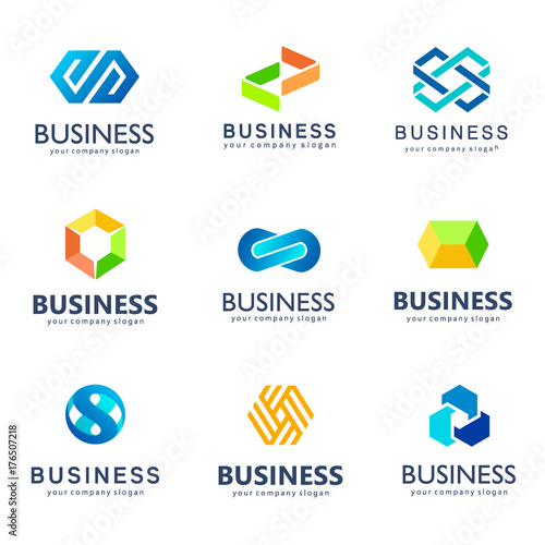 Vector set of logo design for business