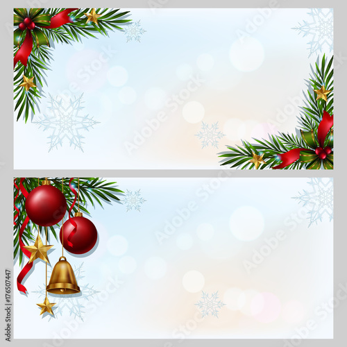 Two banners with christmas theme