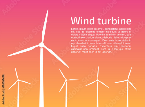 Silhouettes of Wind Turbines