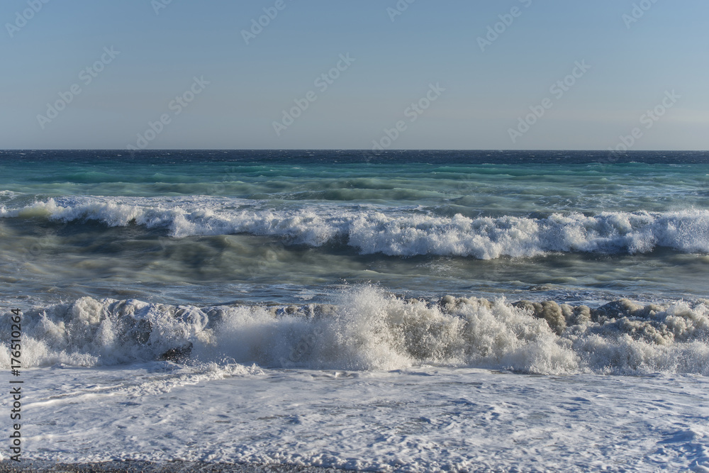 Italy, Liguria:waves in windy days. Italy, Liguria:waves in windy days.