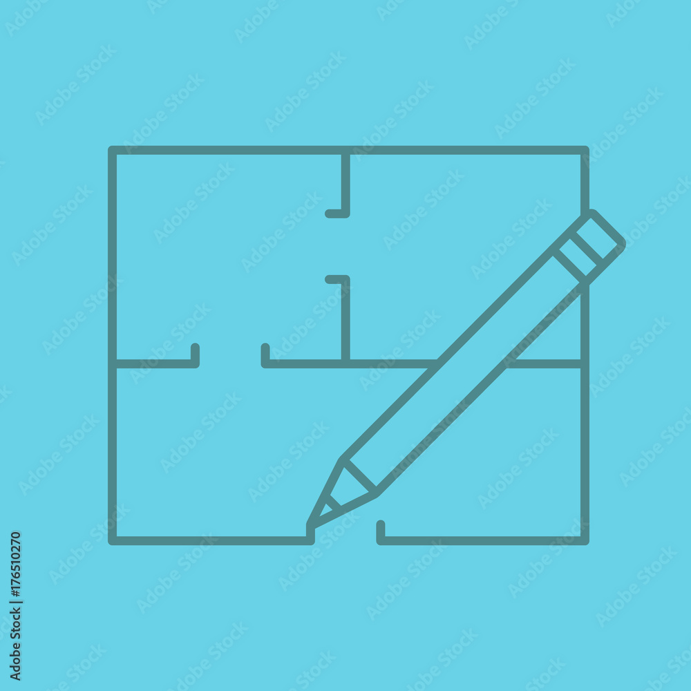 Floor plan linear icon Floor plan linear icon
