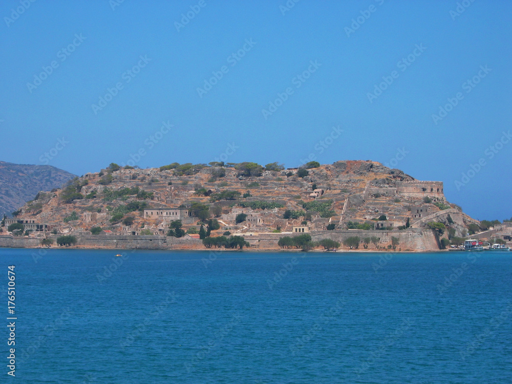 The island of Spinalonga (Leper colony) Crete Greece