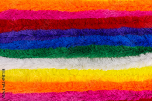 background of multicolored pipe cleaners