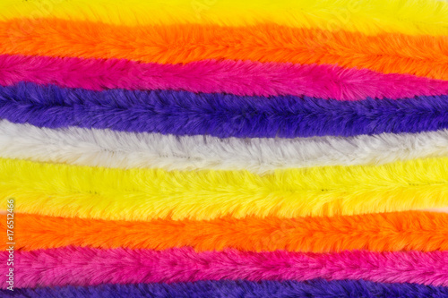 background of multicolored pipe cleaners