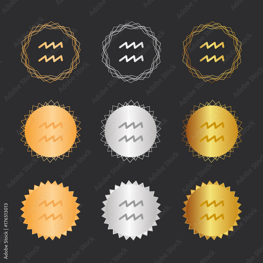 Wassermann - Tierkreiszeichen - Bronze, Silber, Gold Medaillen Wassermann - Tierkreiszeichen - Bronze, Silber, Gold Medaillen