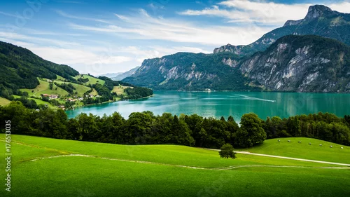 Obraz Mondsee z powietrza