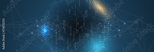 Digital technology world. Business virtual concept. Vector background