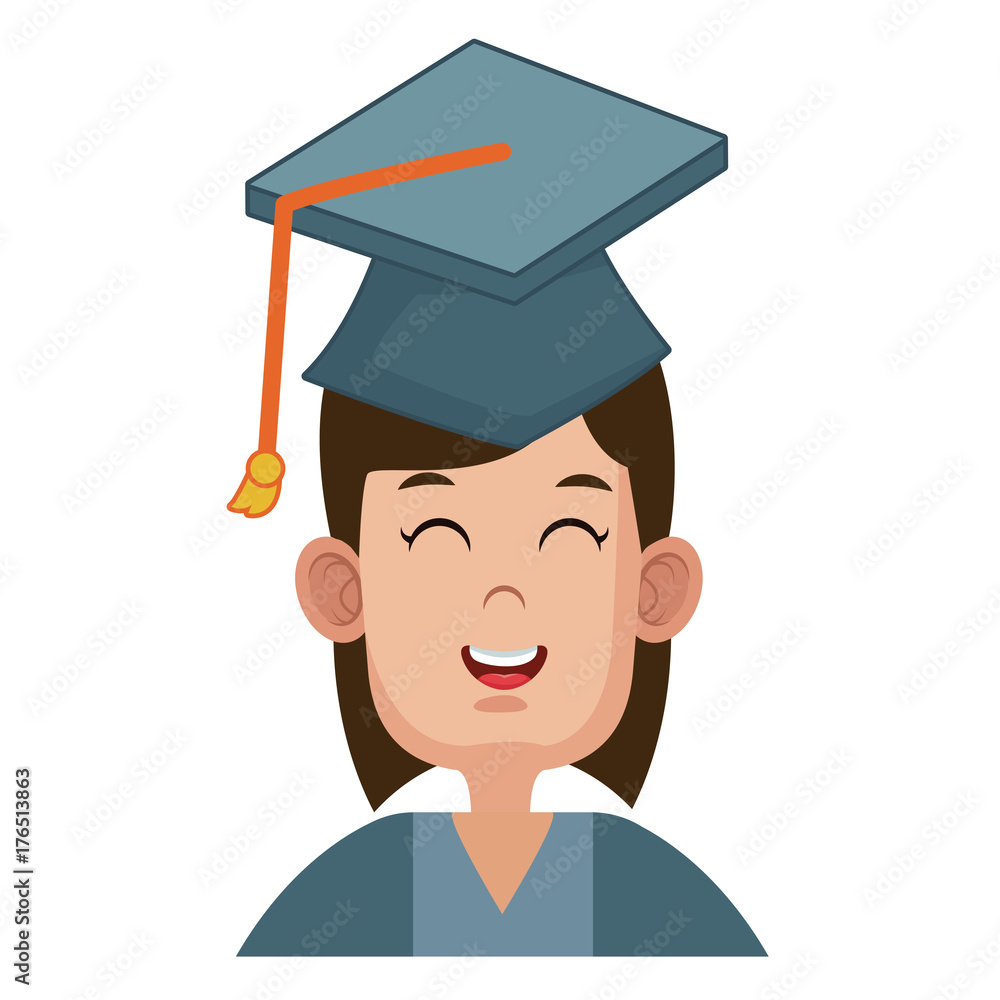 Student graduation cartoon icon vector illustration graphic design Student graduation cartoon icon vector illustration graphic design