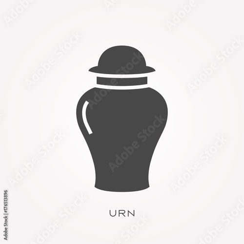 Silhouette icon urn