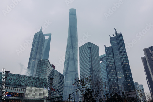 High-rise buildings in Shanghai's modern city