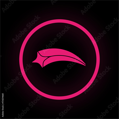 Neon Button rund - Sternschnuppe