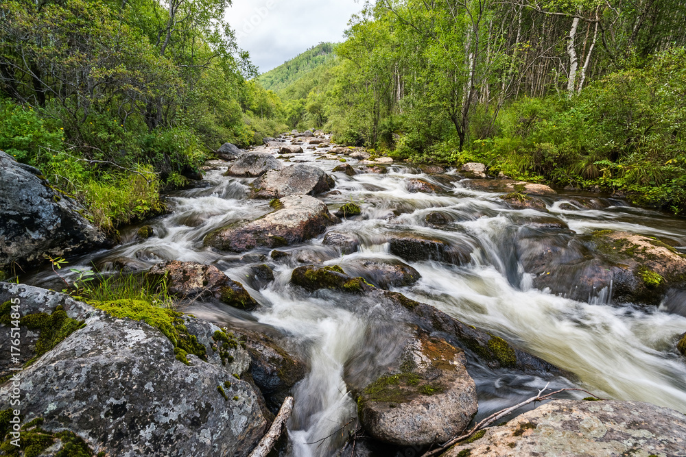 The Shabartui River, which flows into Lake Baikal in the Circum-Baikal Railway The Shabartui River, which flows into Lake Baikal in the Circum-Baikal Railway