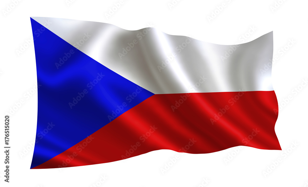  Czech Republic flag. A series of flags of the world.  