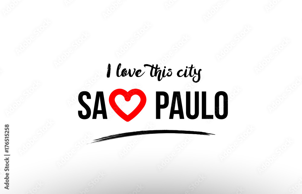 sao paulo city name love heart visit tourism logo icon design sao paulo city name love heart visit tourism logo icon design