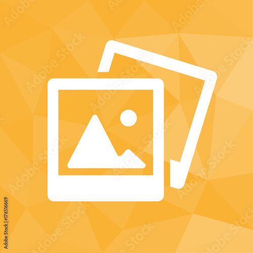 Bildergalerie - Icon mit geometrischem Hintergrund gelb