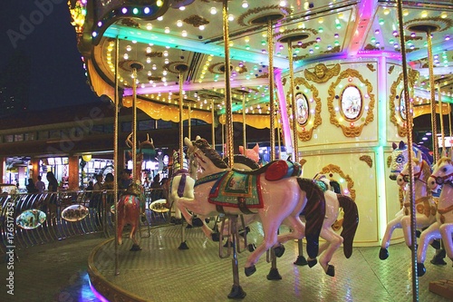 carousel horse blur