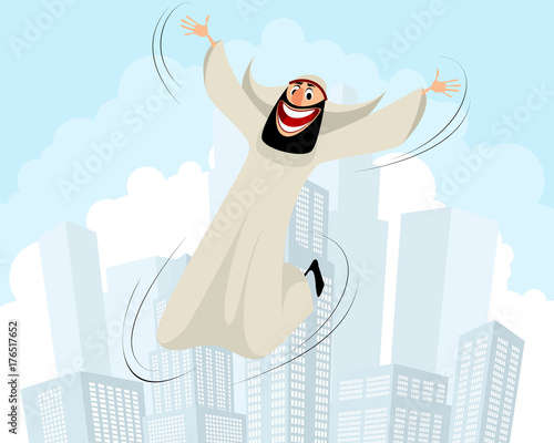Happy arab man
