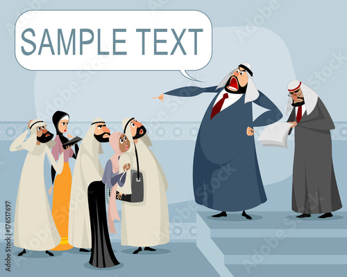 Arabic speaker and his listeners