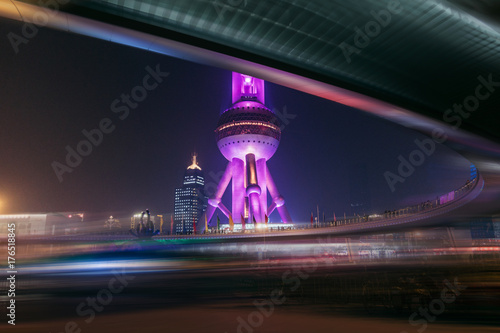 Canvas Print High-rise buildings in Shanghai's modern city