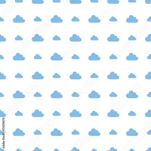 clouds baby boy pattern blue and white