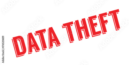 Data Theft rubber stamp. Grunge design with dust scratches. Effects can be easily removed for a clean, crisp look. Color is easily changed.