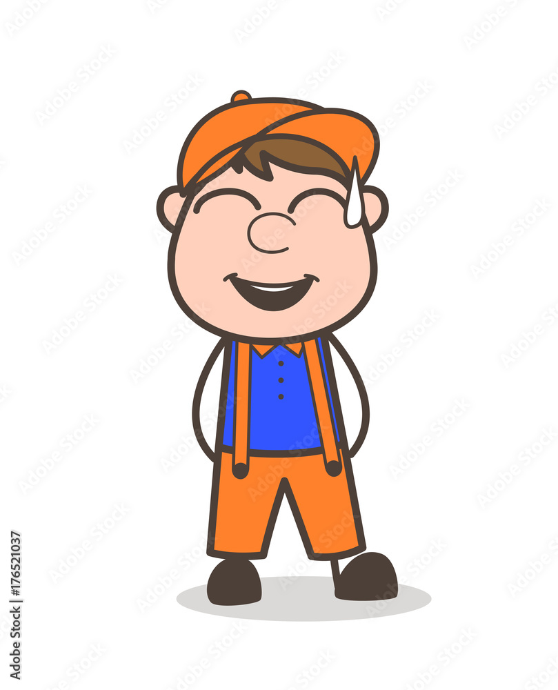 Laughing Loudly Boy Face Vector Illustration Laughing Loudly Boy Face Vector Illustration
