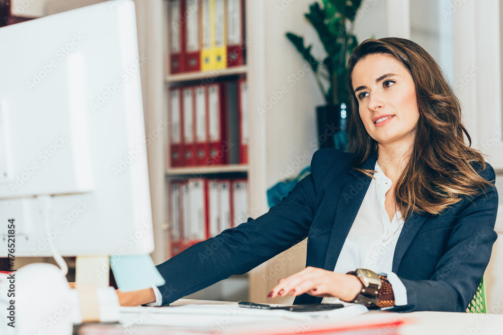 Female architect working in office Female architect working in office