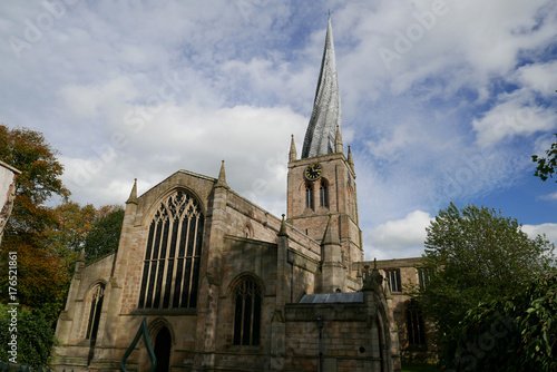 Chesterfield Church with Crooked Spire Landscape