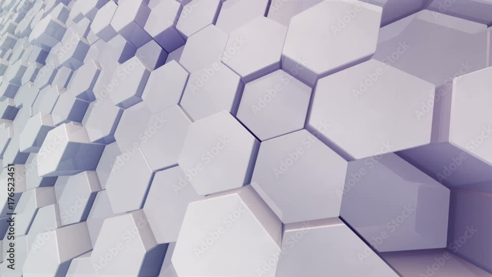 Geometric Hexagon Block Wall moving background. Geometric Hexagon Block Wall moving background.