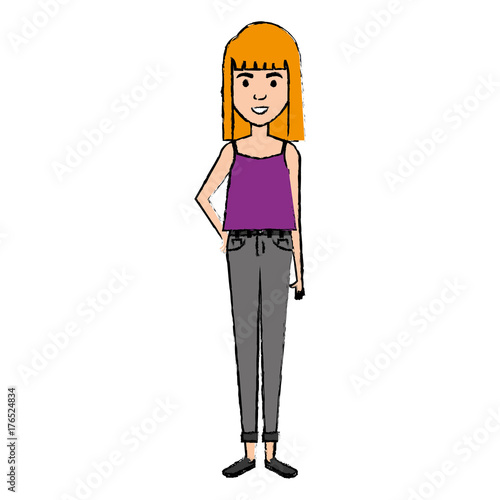 beautiful businesswoman avatar character