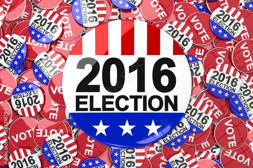 Composite image of vote 2016 button