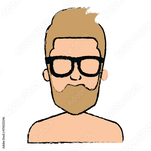 young man shirtless avatar character
